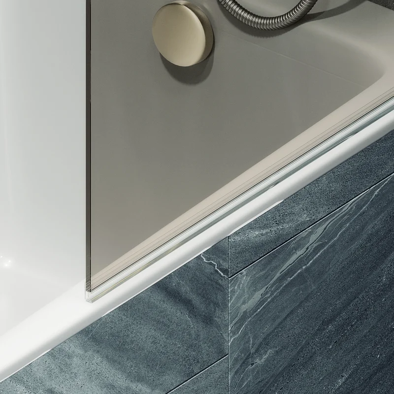 Шторка поворотная MaybahGlass на монопетле 1400*600 6 мм Бронза +Полотенцедержатель