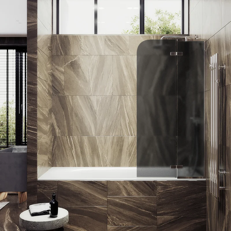 Шторка поворотная MaybahGlass с добором 1400*990 6 мм Графит матовый