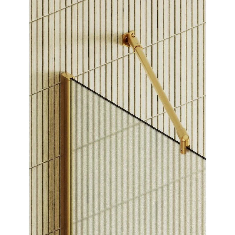 Душевая перегородка Maybah Glass MGD-731-3ш 790x1950 в широком профиле Золото стекло сатиновое