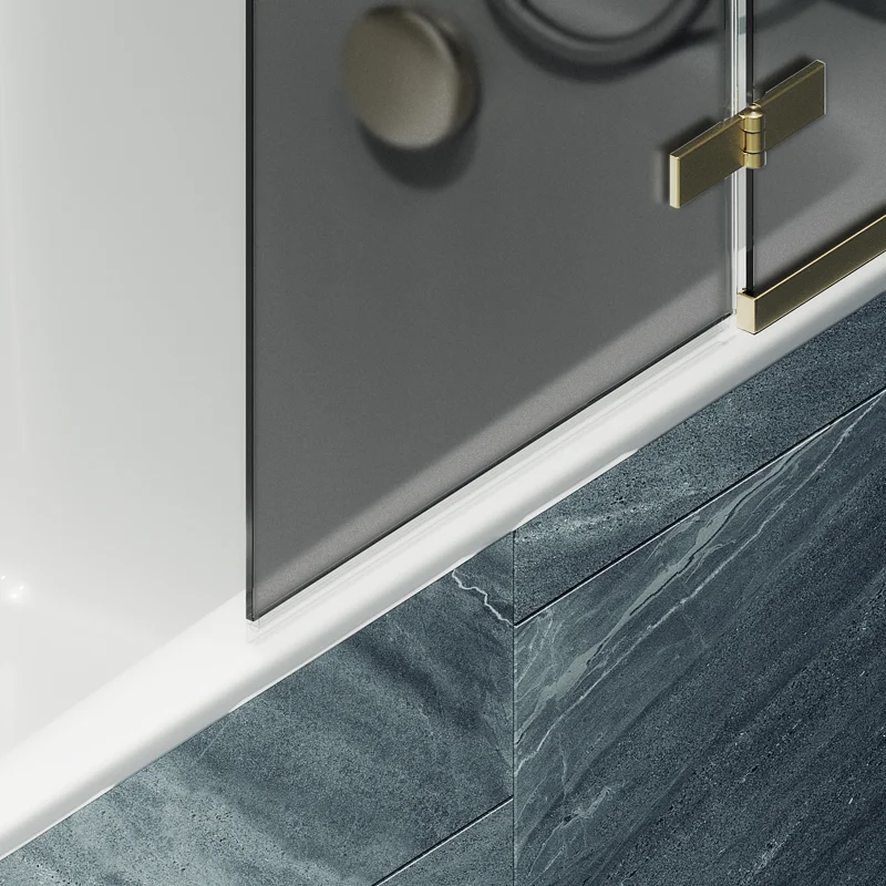 Шторка поворотная MaybahGlass с добором 1400*690 6 мм Графит матовый