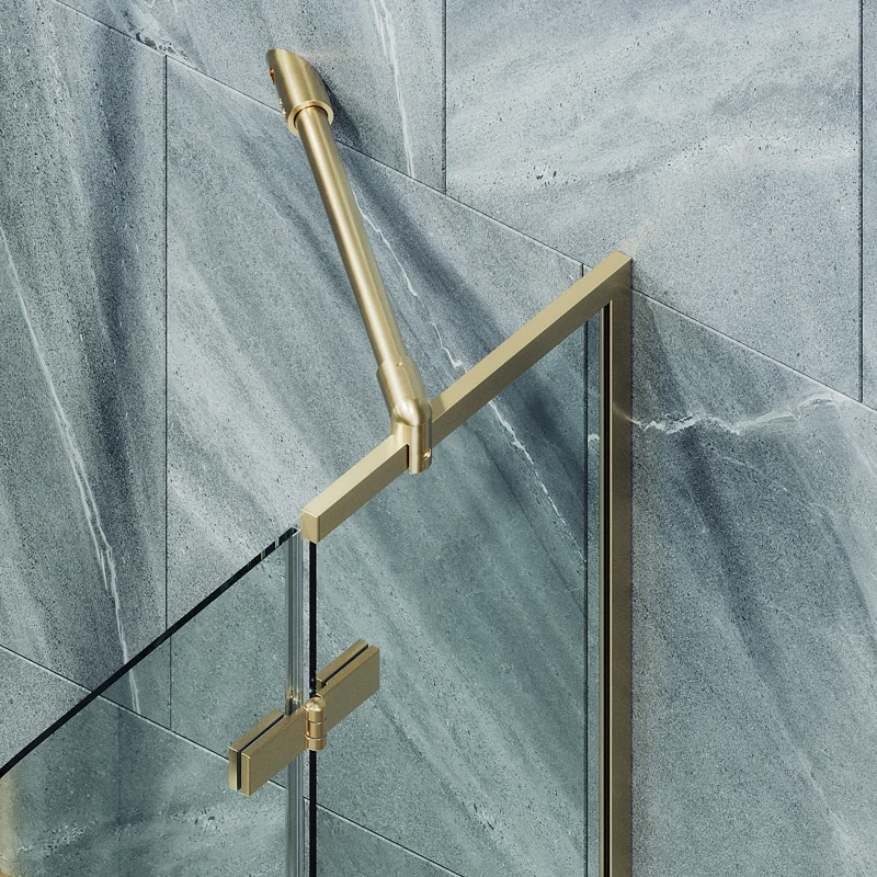 Шторка поворотная MaybahGlass с добором 1400*690 6 мм Бесцветное