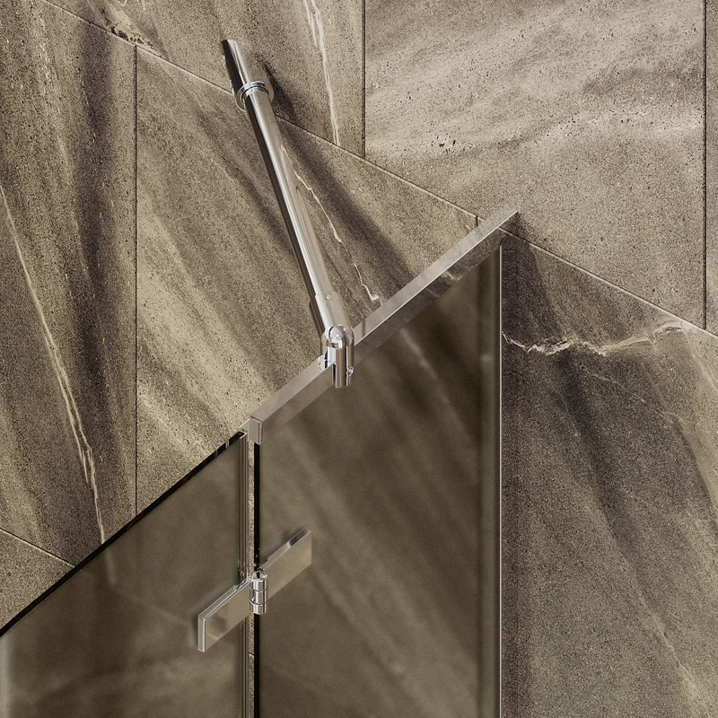 Шторка поворотная MaybahGlass с добором 1400*690 6 мм Бронза матовая