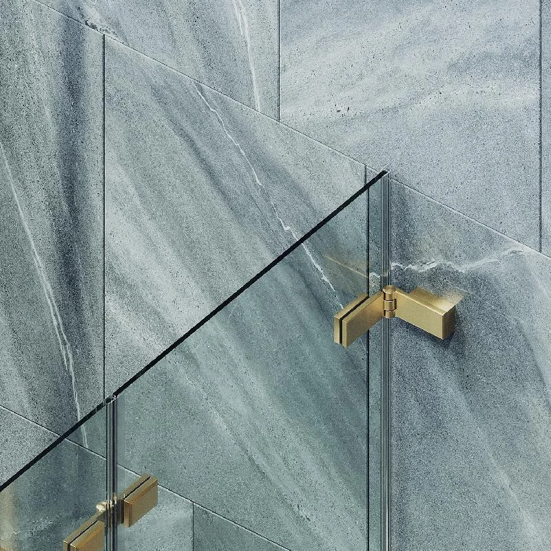 Шторка для ванны MaybahGlass складная 2 секции 1400*515 Стекло 6 мм Бесцветное