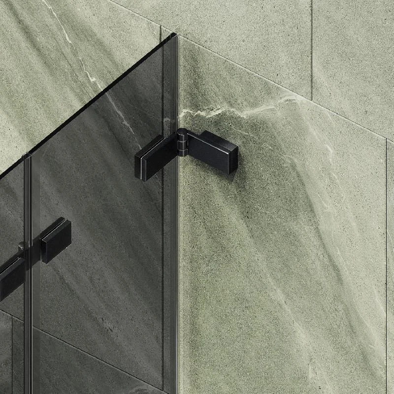 Шторка для ванны MaybahGlass складная 4 секции 1400*980 Стекло 6 мм Графит