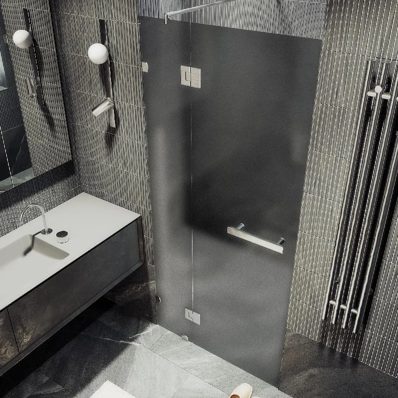 Душевая дверь MaybahGlass с добором на петлях 1950*900 Стекло 8 мм Графит матовый