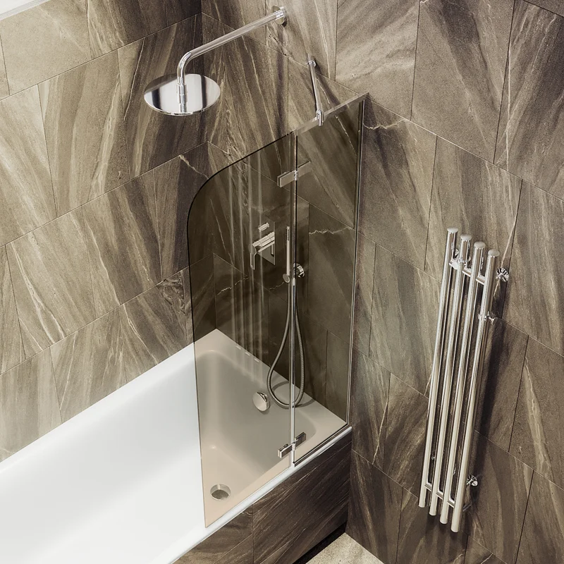 Шторка поворотная MaybahGlass с добором 1400*690 6 мм Бронза