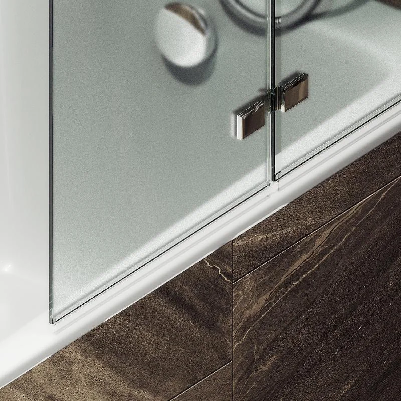 Шторка для ванны MaybahGlass складная 2 секции MaybahGlass 1400*515 Стекло 6 мм Сатин