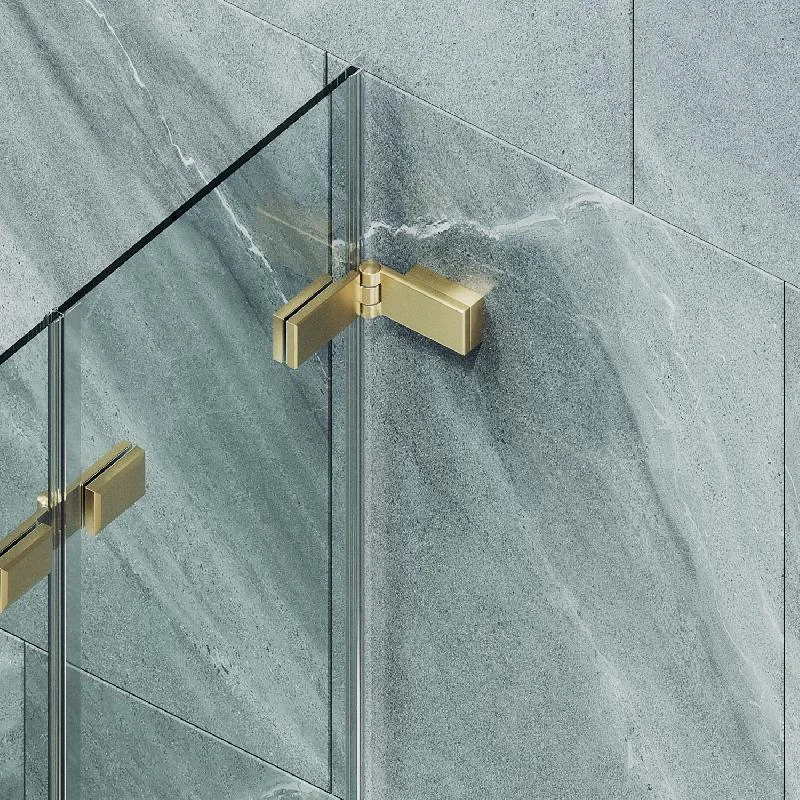 Шторка для ванны MaybahGlass складная 3 секции 1400*750 Стекло 6 мм Бесцветное