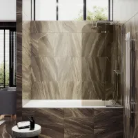 Шторка поворотная MaybahGlass с добором 1400*690 6 мм Бронза