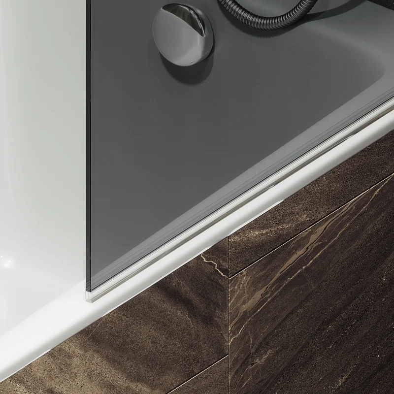 Шторка поворотная MaybahGlass на монопетле 1400*600 6 мм Графит +Полотенцедержатель