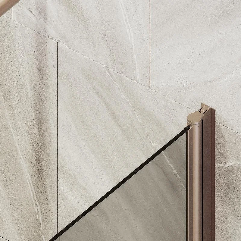 Шторка на ванну Maybah Glass MGV-616-2 700x1400 поворотная на монопетле Бронза стекло бронзовое