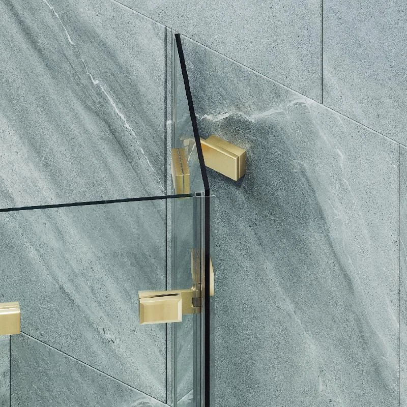 Шторка для ванны MaybahGlass складная 4 секции 1400*980 Стекло 6 мм Бесцветное