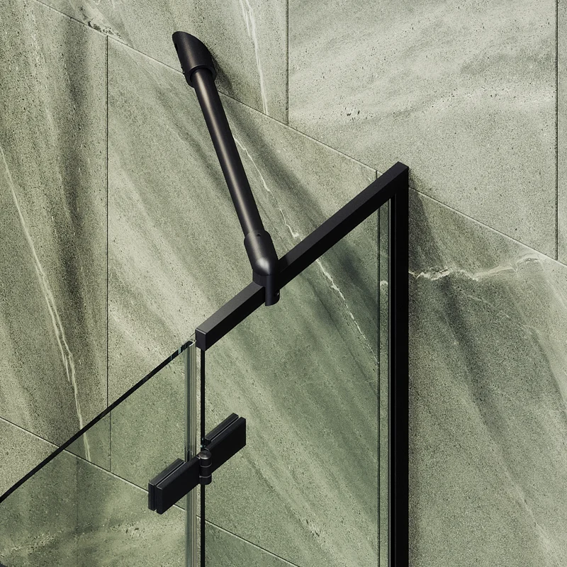 Шторка поворотная MaybahGlass с добором 1400*990 6 мм Бесцветное