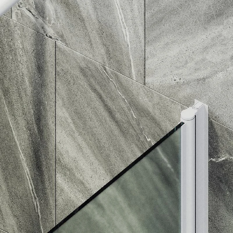 Шторка на ванну Maybah Glass MGV-621-1 800x1400 поворотная на монопетле Белый стекло сатиновое