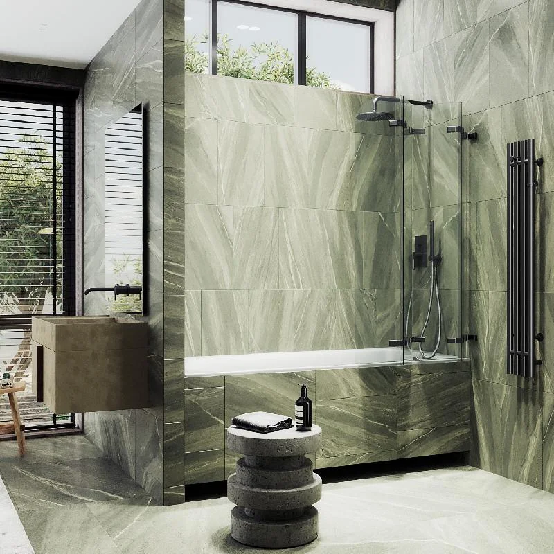 Шторка для ванны MaybahGlass складная 4 секции 1400*980 Стекло 6 мм Бесцветное