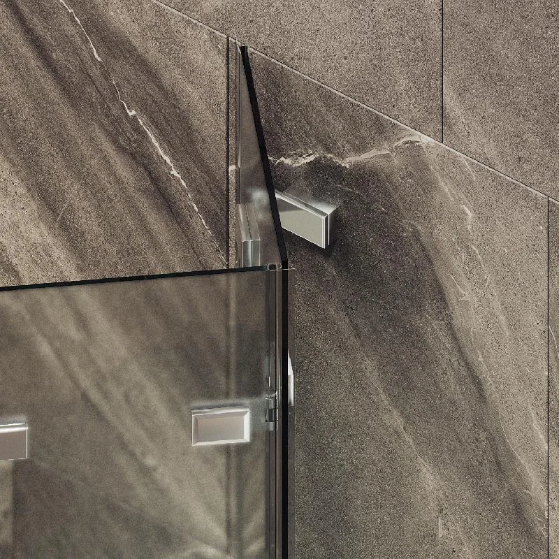 Шторка для ванны MaybahGlass складная 4 секции 1400*980 Стекло 6 мм Сатин