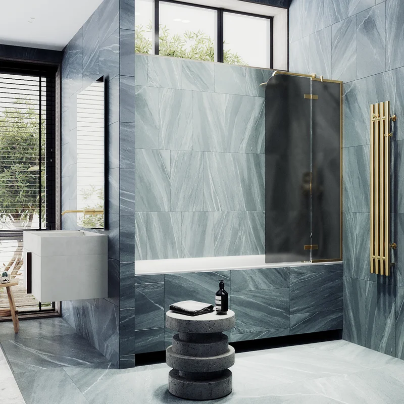 Шторка поворотная MaybahGlass с добором 1400*690 6 мм Графит матовый