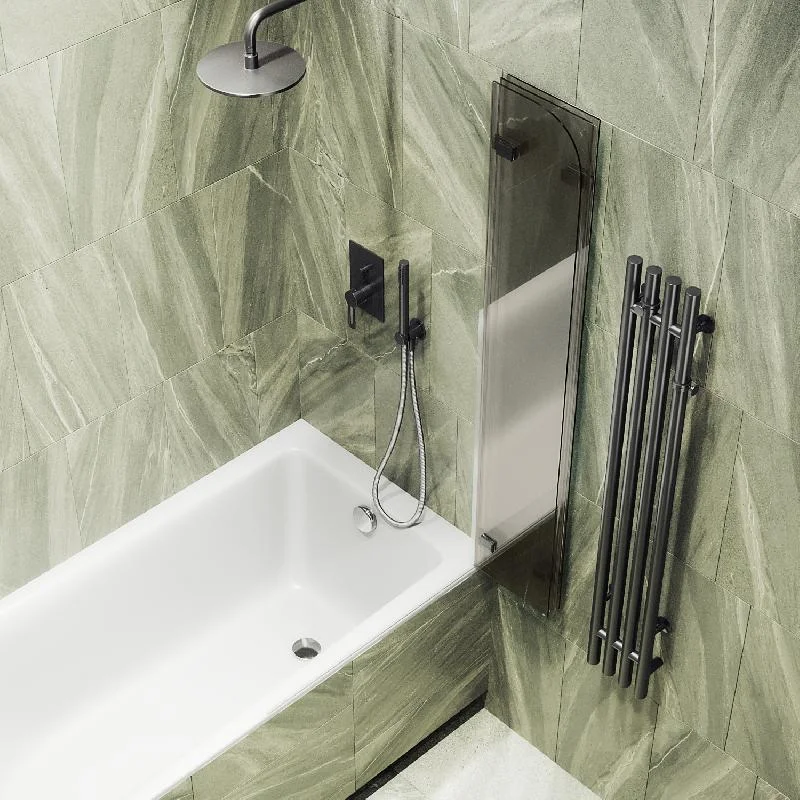 Шторка для ванны MaybahGlass складная 3 секции 1400*750 Стекло 6 мм Бронза