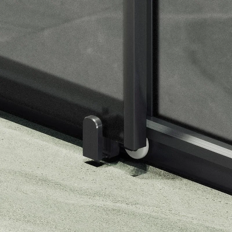 Душевая дверь MaybahGlass, раздвижная,6 мм , Стекло Графит матовое,1950*1200