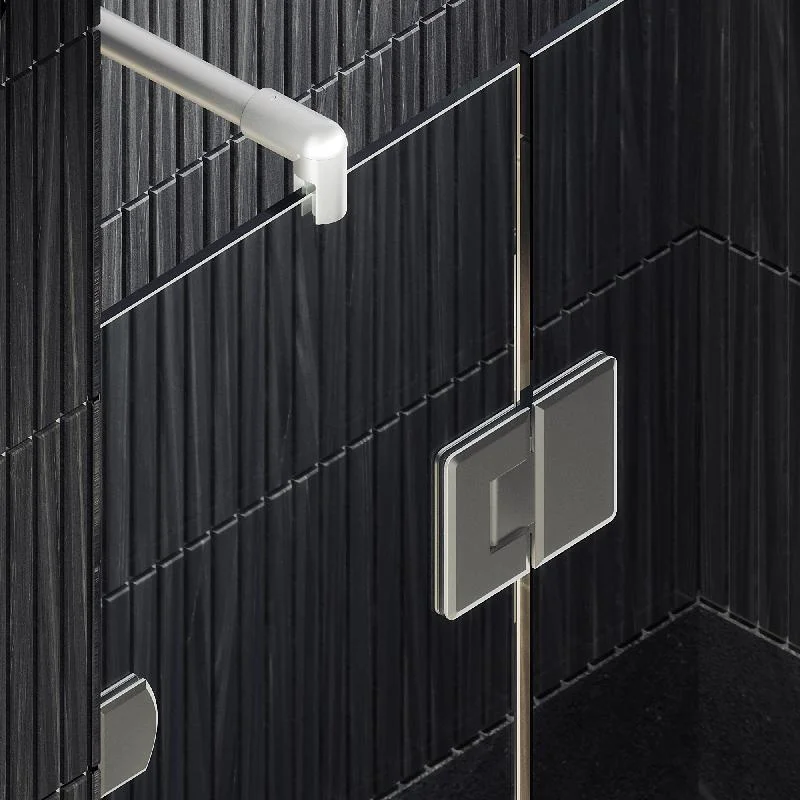 Душевая дверь MaybahGlass с добором на петлях 1950*1000 Стекло 8 мм Бесцветное