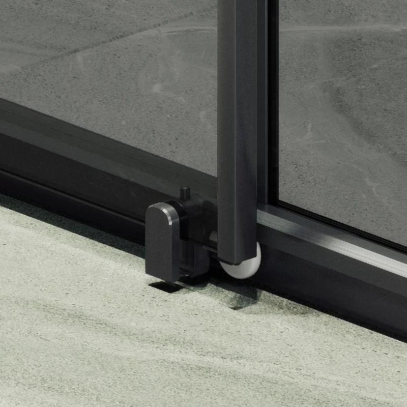 Душевая дверь MaybahGlass , раздвижная 6 мм , Стекло Графит,1950*1500