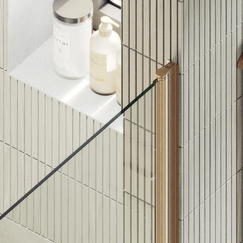 Душевая дверь Maybah Glass MGD-797-2 600x1980 на монопетле Бронза стекло прозрачное