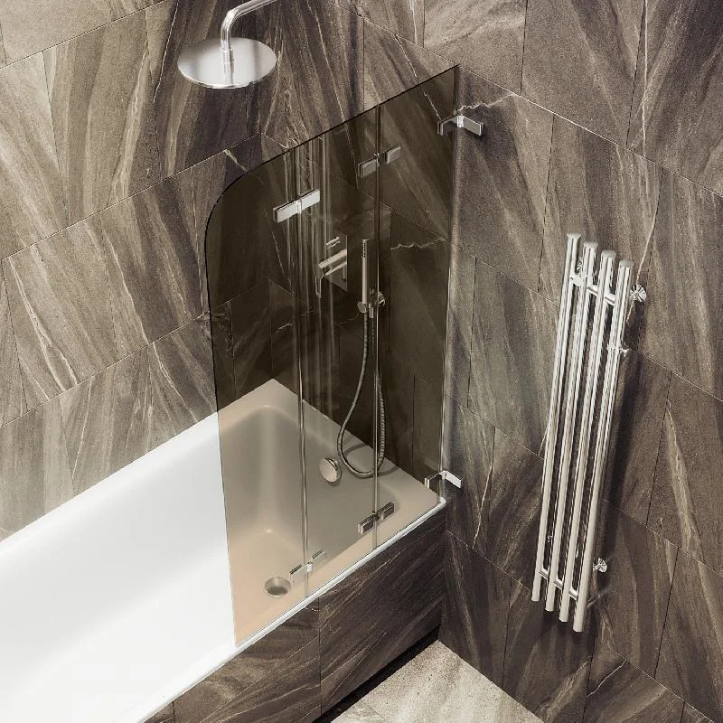 Шторка для ванны MaybahGlass складная 3 секции 1400*750 Стекло 6 мм Бронза