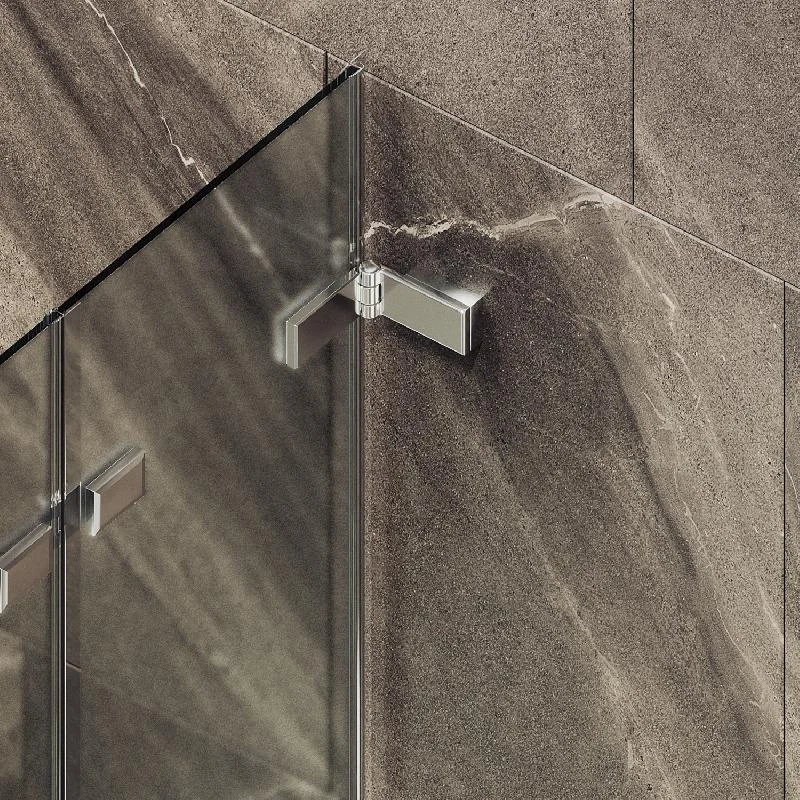 Шторка для ванны MaybahGlass складная 4 секции 1400*980 Стекло 6 мм Сатин