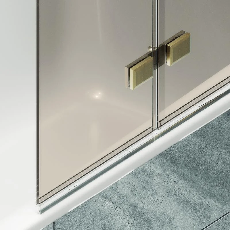 Шторка для ванны MaybahGlass складная 4 секции 1400*980 Стекло 6 мм Бронза