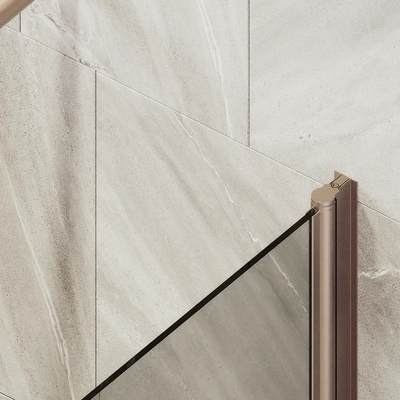 Шторка на ванну Maybah Glass MGV-601-2 400x1400 поворотная на монопетле Бронза стекло бронзовое