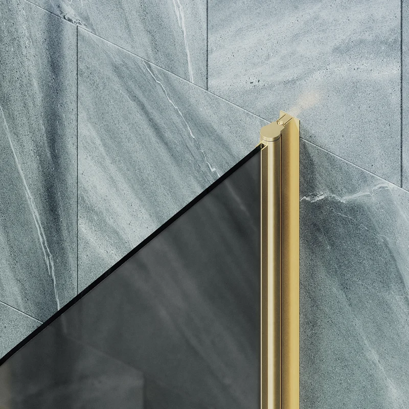 Шторка поворотная MaybahGlass на монопетле 1400*600 6 мм Графит матовый +Полотенцедержатель