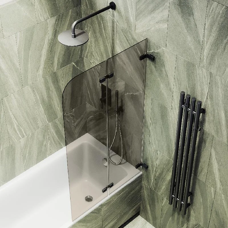 Шторка для ванны MaybahGlass складная 2 секции MaybahGlass 1400*515 Стекло 6 мм Бронза