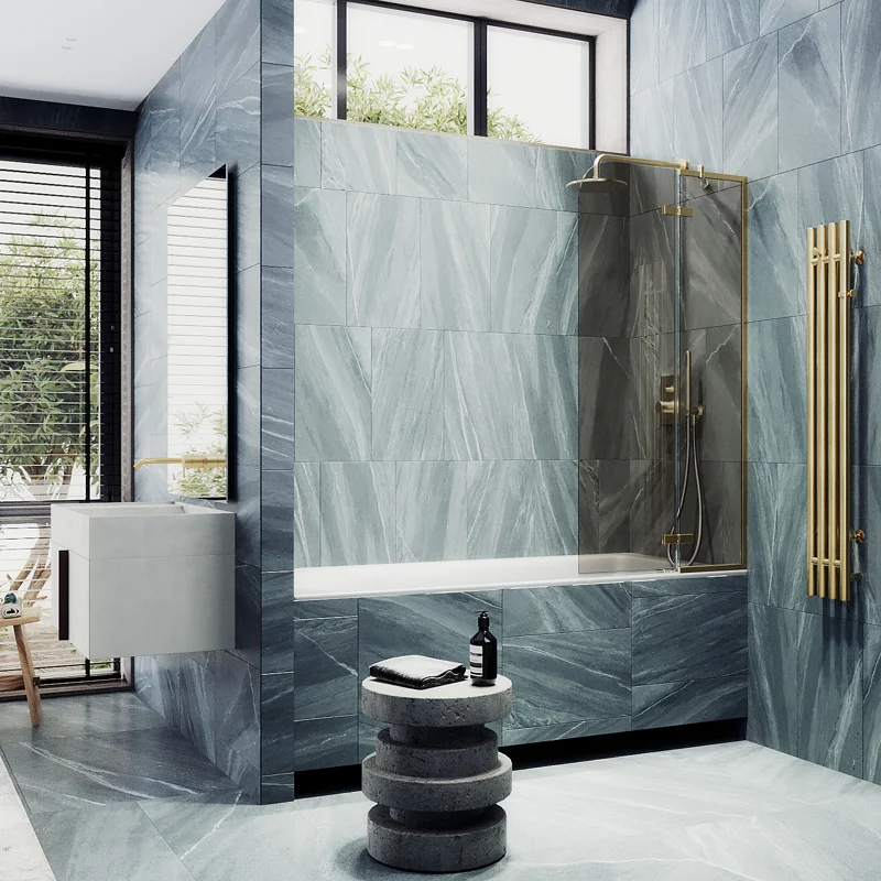 Шторка поворотная MaybahGlass с добором 1400*690 6 мм Бронза