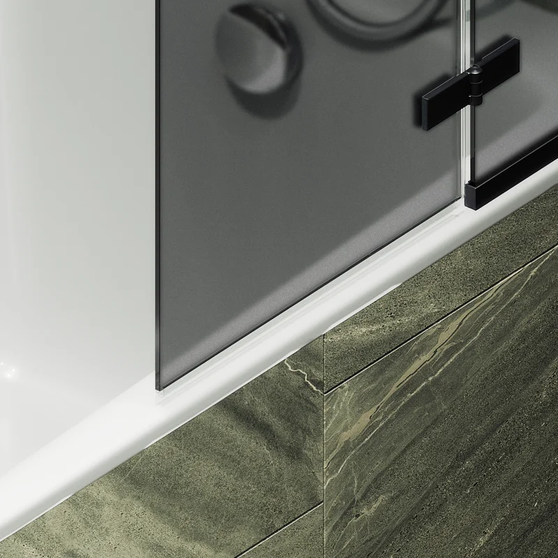 Шторка поворотная MaybahGlass с добором 1400*690 6 мм Графит матовый