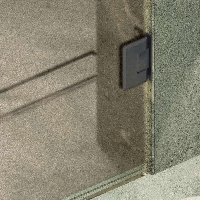 Душевая дверь Maybah Glass MGD-526-6 905x1950 на петлях Черный стекло бронзовое матовое