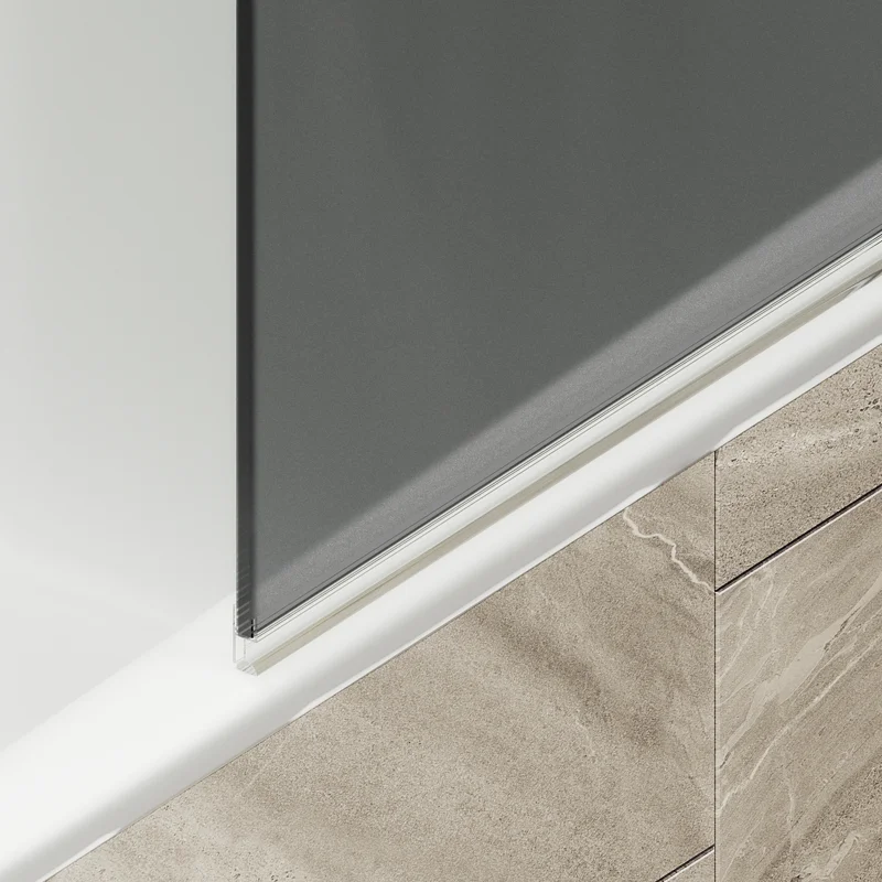 Шторка поворотная MaybahGlass на монопетле 1400*600 6 мм Графит матовый +Полотенцедержатель