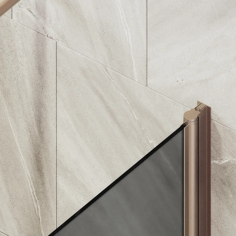 Шторка на ванну Maybah Glass MGV-614-2 600x1400 поворотная на монопетле Бронза стекло графитовое матовое