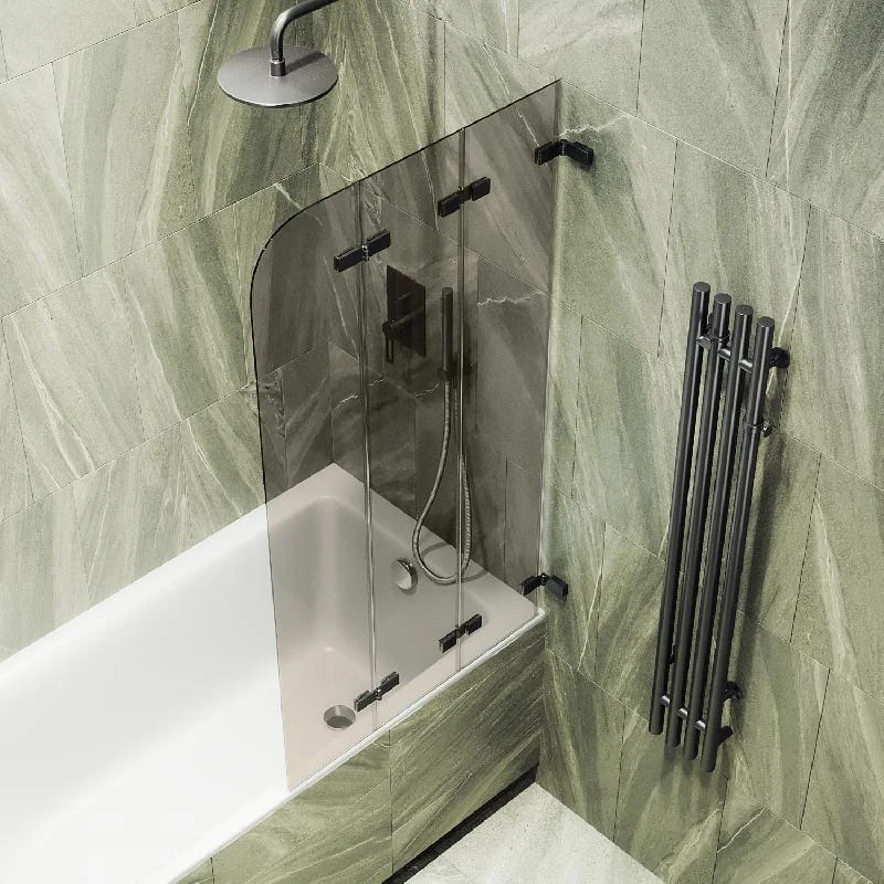 Шторка для ванны MaybahGlass складная 3 секции 1400*750 Стекло 6 мм Бронза