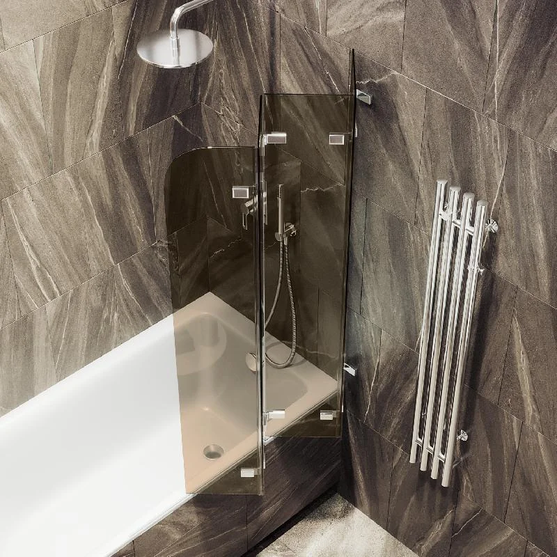 Шторка для ванны MaybahGlass складная 4 секции 1400*980 Стекло 6 мм Бронза