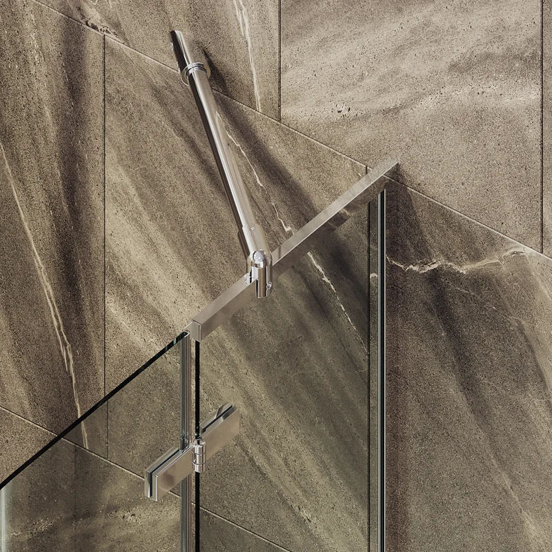 Шторка поворотная MaybahGlass с добором 1400*990 6 мм Бесцветное