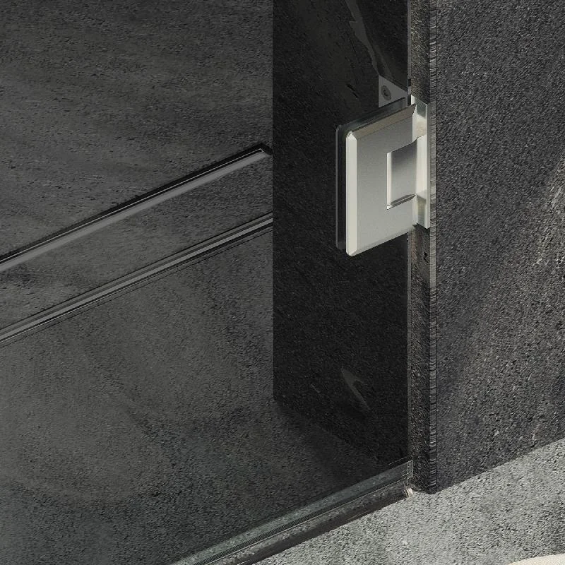 Душевая дверь Maybah Glass MGD-517-4 705x1950 на петлях Хром глянцевый стекло графитовое