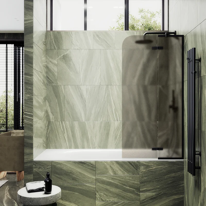 Шторка поворотная MaybahGlass с добором 1400*690 6 мм Бронза матовая