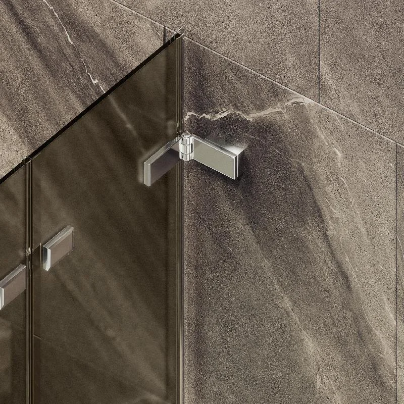 Шторка для ванны MaybahGlass складная 4 секции 1400*980 Стекло 6 мм Бронза матовая