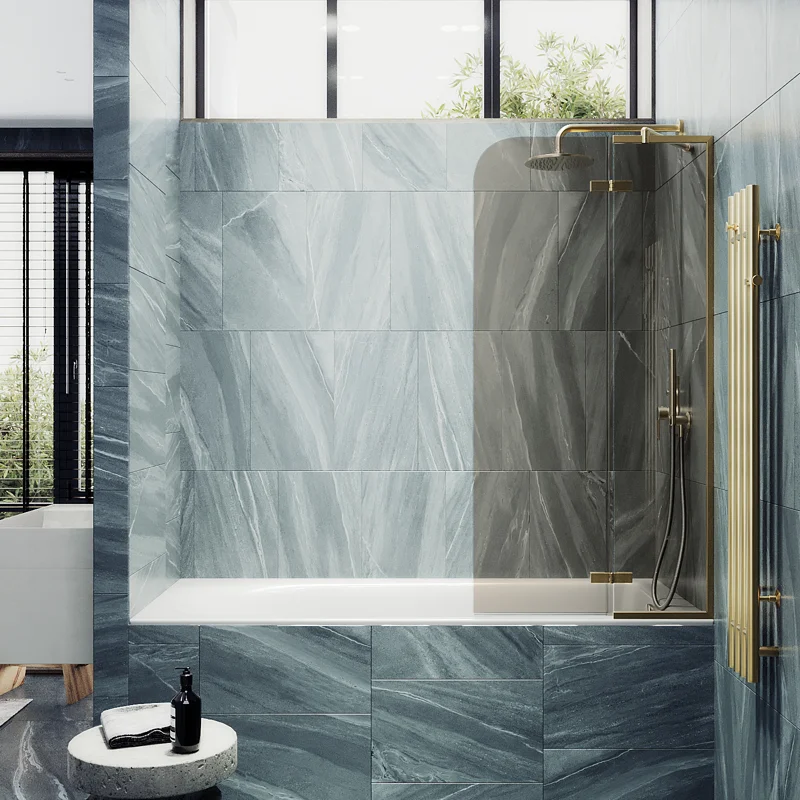 Шторка поворотная MaybahGlass с добором 1400*990 6 мм Бронза