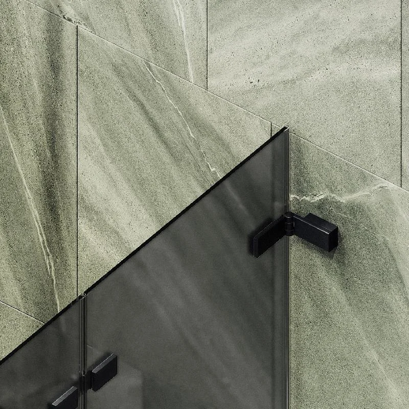 Шторка для ванны MaybahGlass складная 2 секции 1400*515 Стекло 6 мм Графит матовый