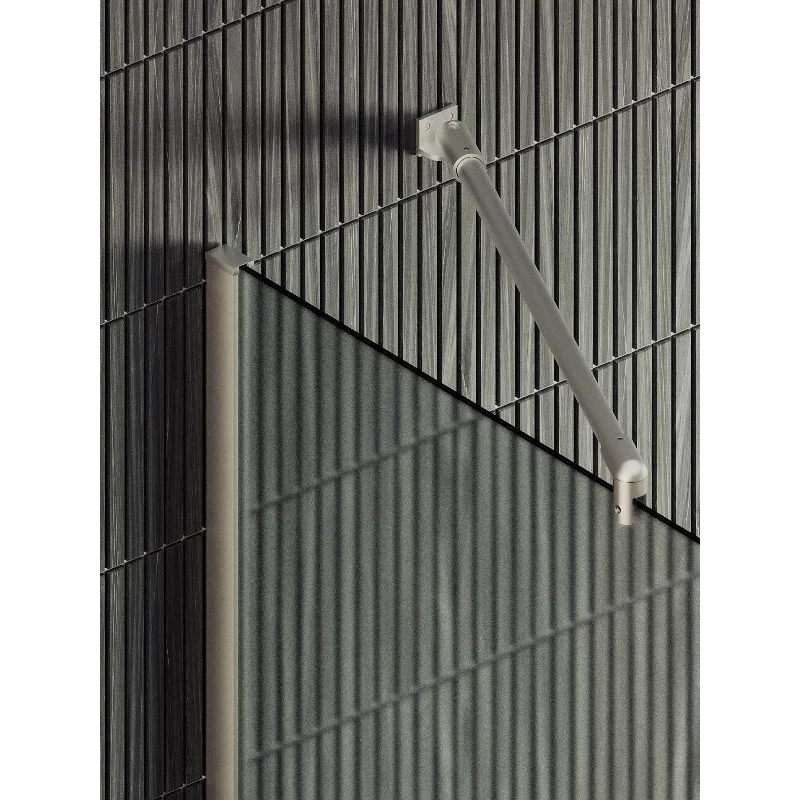 Душевая перегородка Maybah Glass MGD-731-5ш 790x1950 в широком профиле Хром матовый стекло сатиновое