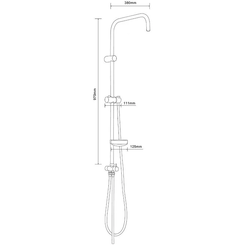 Orange s-bar штанга для душевой системы, хром