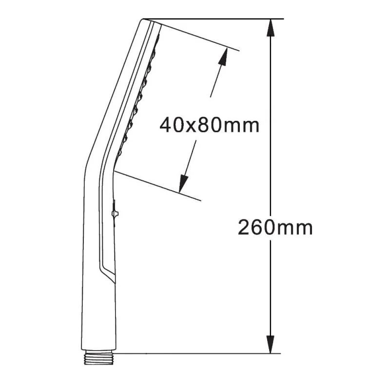 Лейка для душа Orange S10HS, 2 режима, 40х80 хром