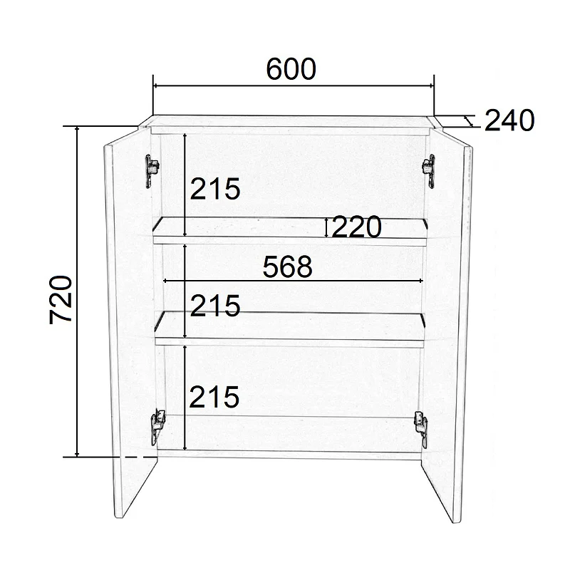 Orange ГАММА Gm-60SR навесной шкаф