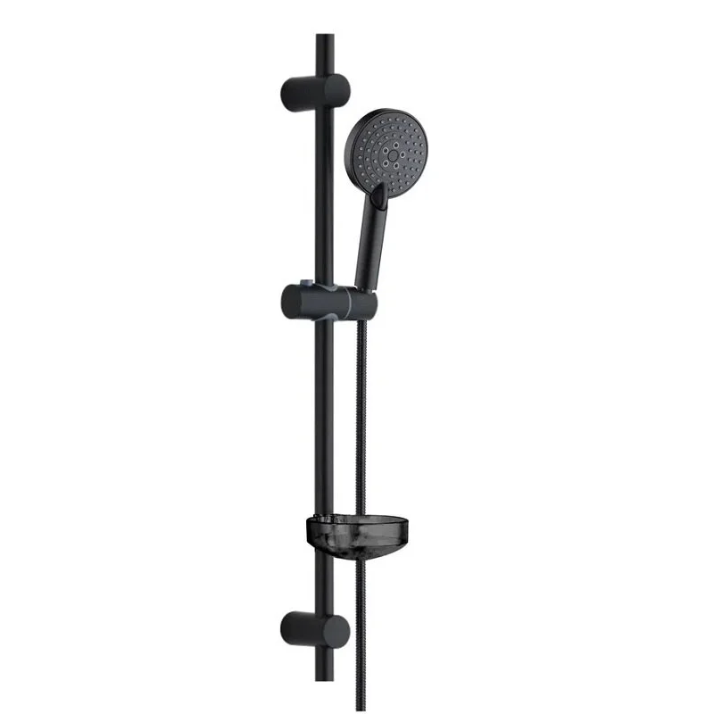 Orange O-Shower OS702b Душевой гарнитур, штанга 700 мм, лейка 3 режима, шланг 1,5 м, черный Orange O-Shower OS702b Душевой гарнитур, штанга 700 мм, лейка 3 режима, шланг 1,5 м, черный